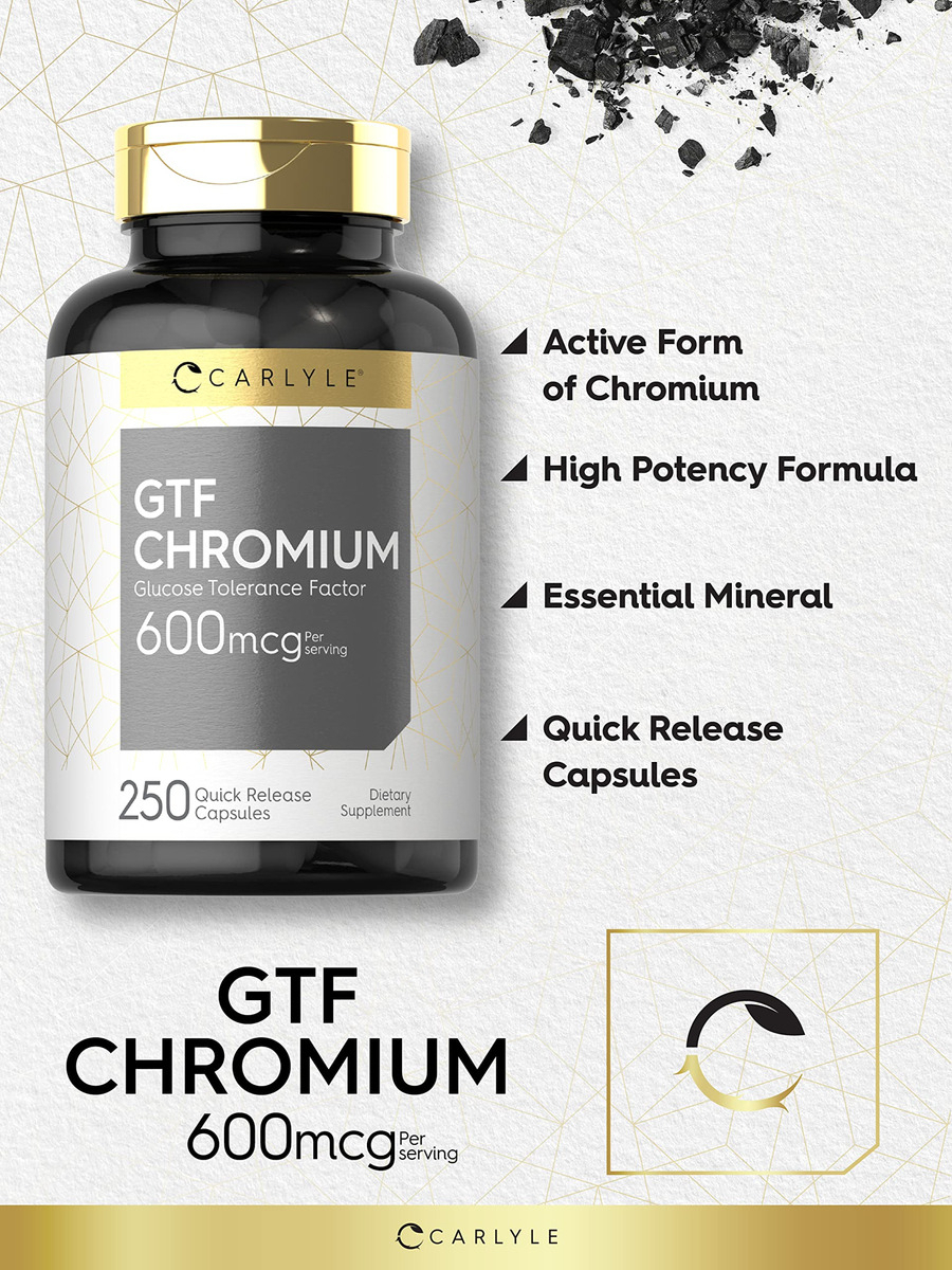 Salud y Equipamiento Médico - Gtf Cromo 600 Mcg | 250 Capsulas 3