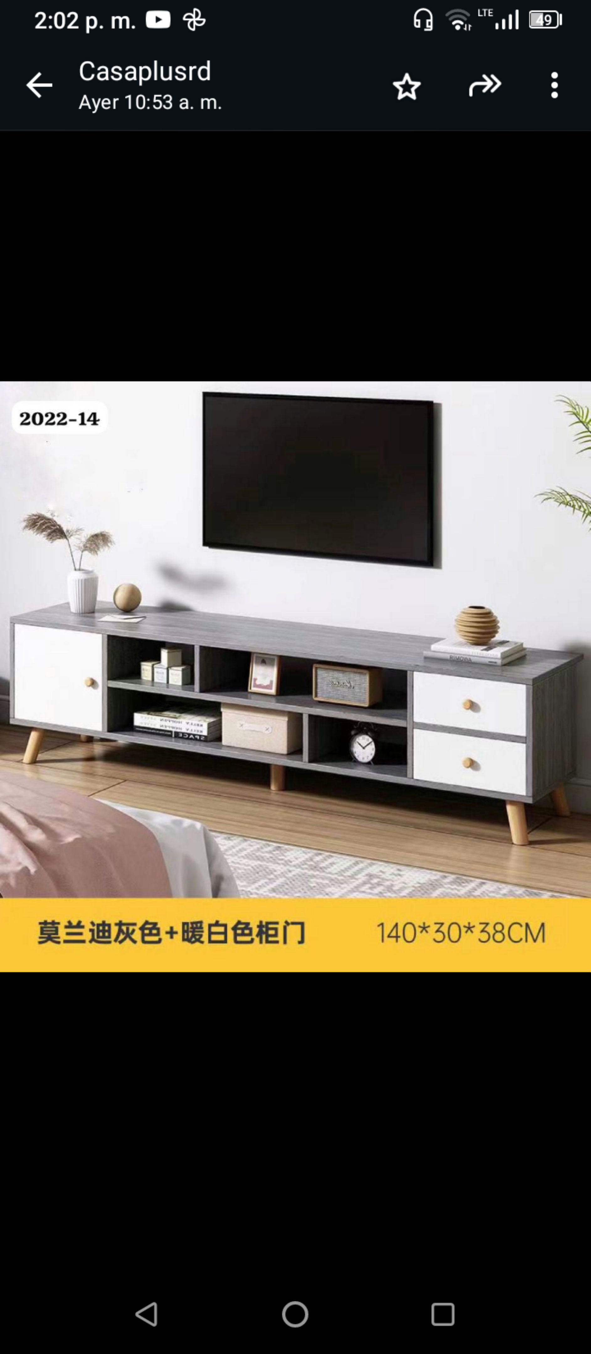 muebles y colchones - mesa de tv