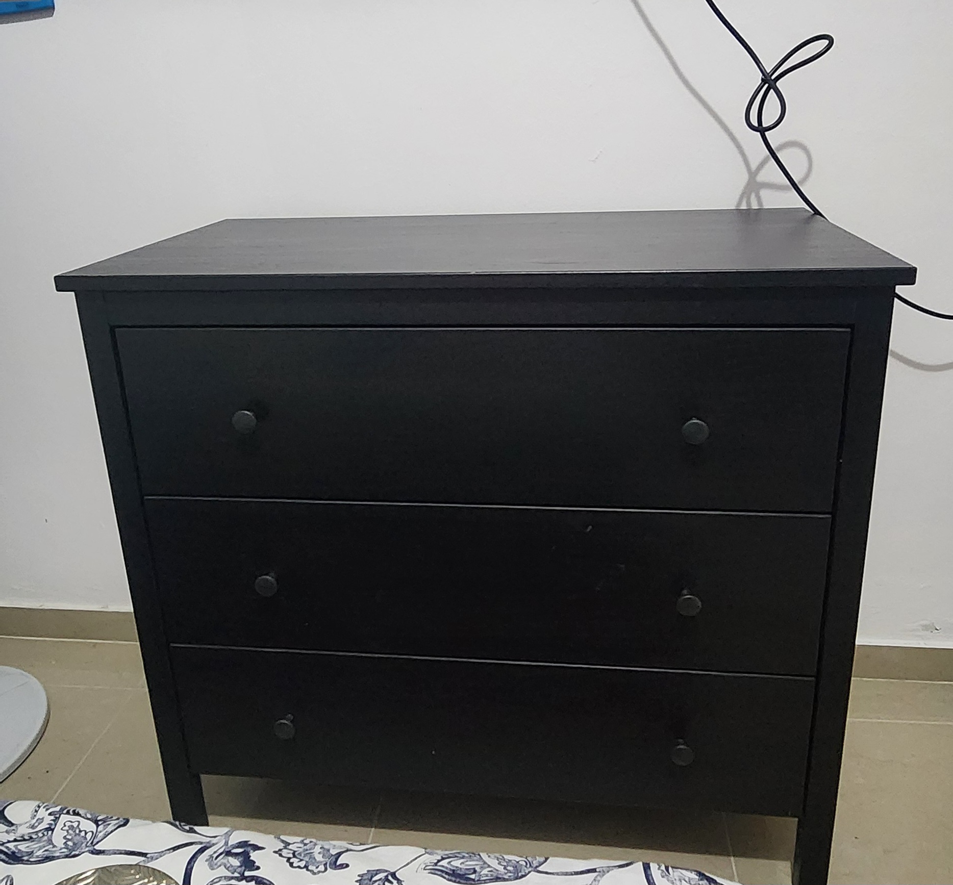 muebles y colchones - Gavetero Ikea 3 Cajones Negro-Marron 