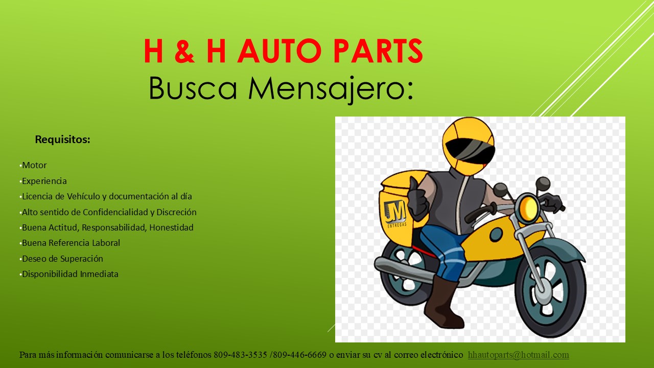 empleos disponibles - Se Busca Mensajero 0