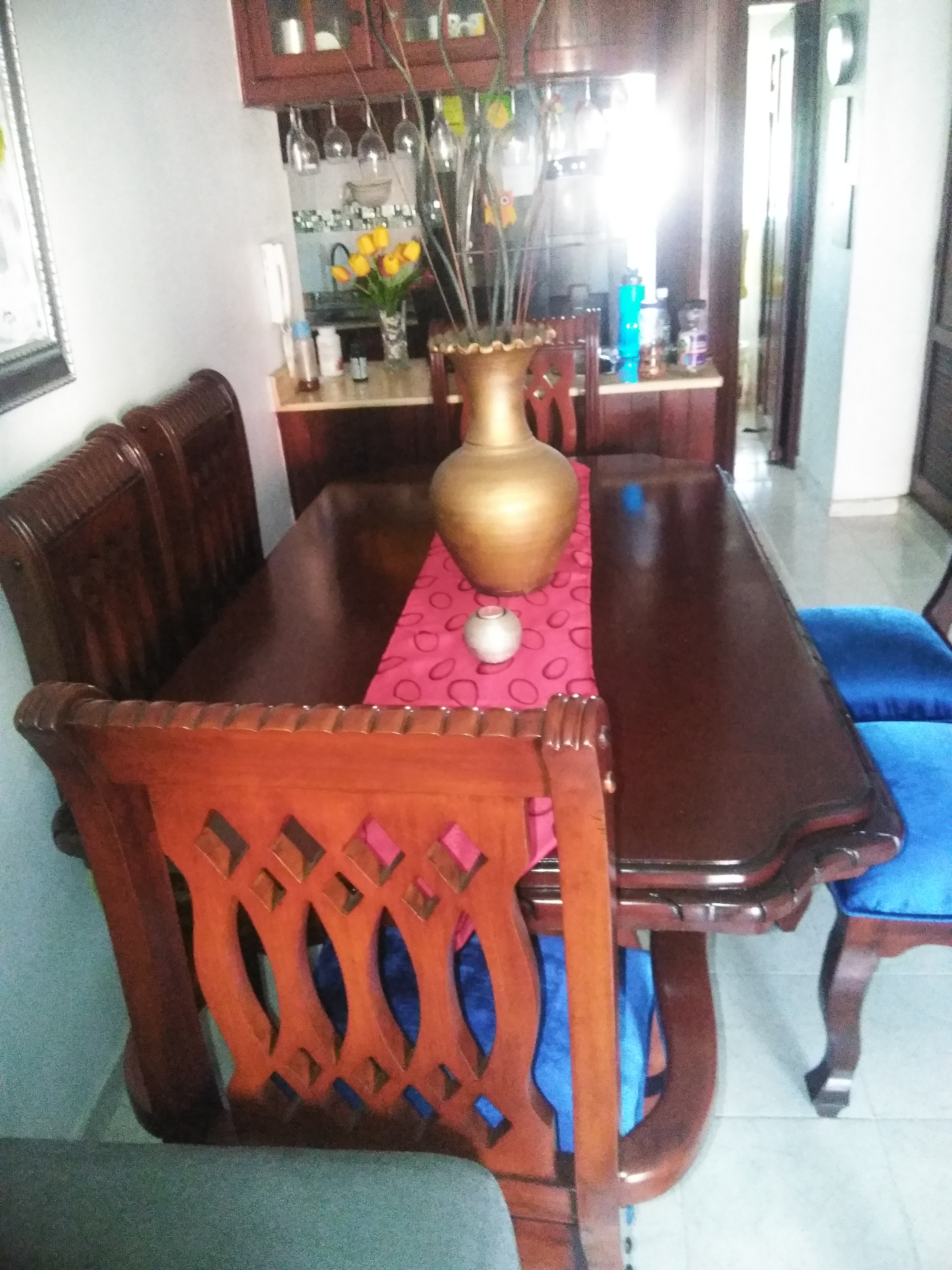 muebles y colchones - Juego de Comedor 6 Sillas en Caoba 3