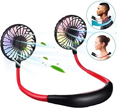 otros electronicos - Mini Ventilador USB portátil para el cuello con batería recargable Abanico 4