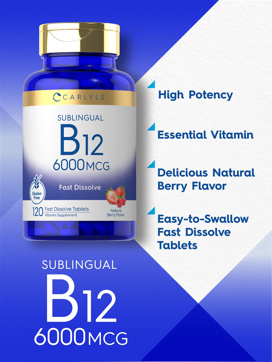 Salud y Equipamiento Médico - Carlyle Vitamina B-12 6000mcg 3