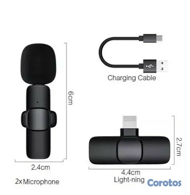 camaras y audio - Microfono de solapa inalambrico para iPhone doble, ideal para entrevista 2
