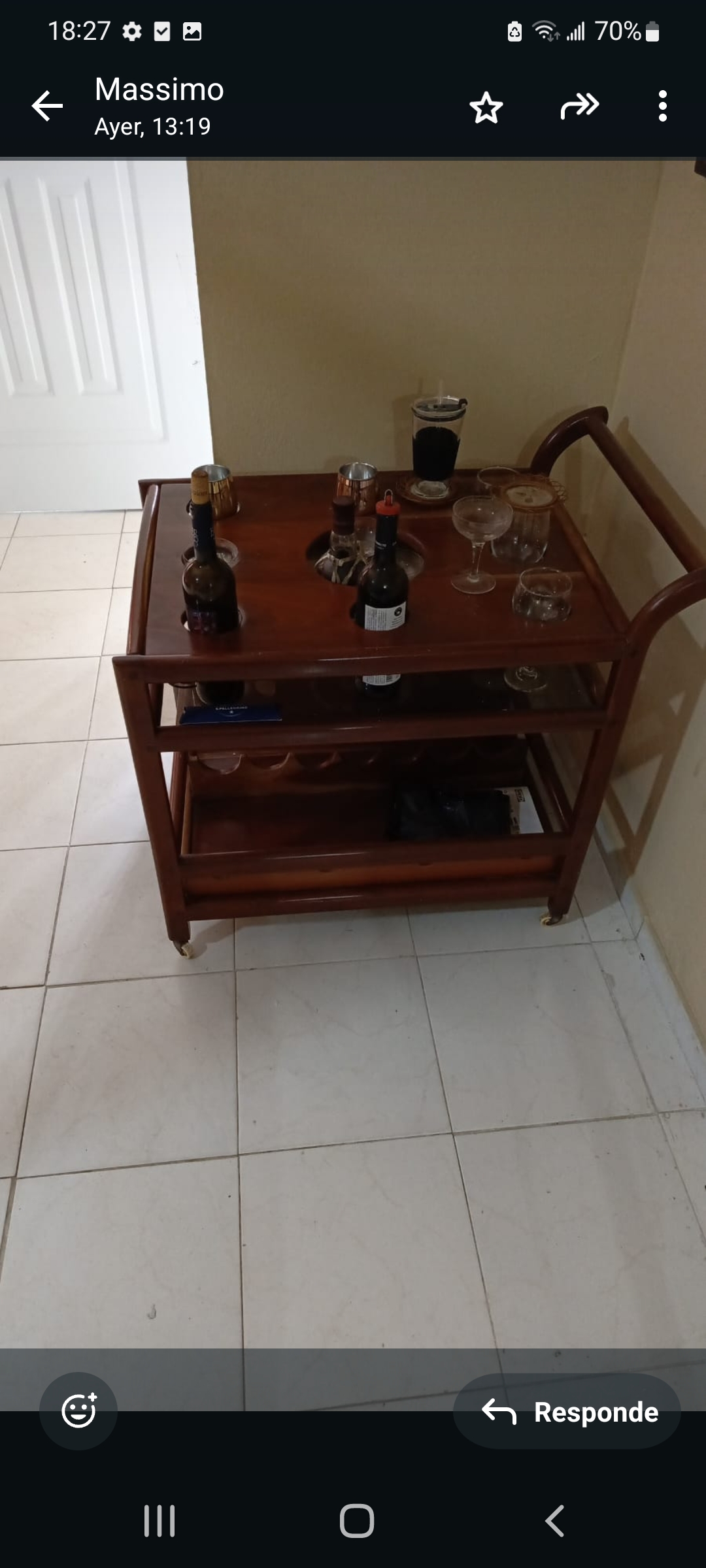 muebles y colchones - Se vende bar estufa y mesa 3
