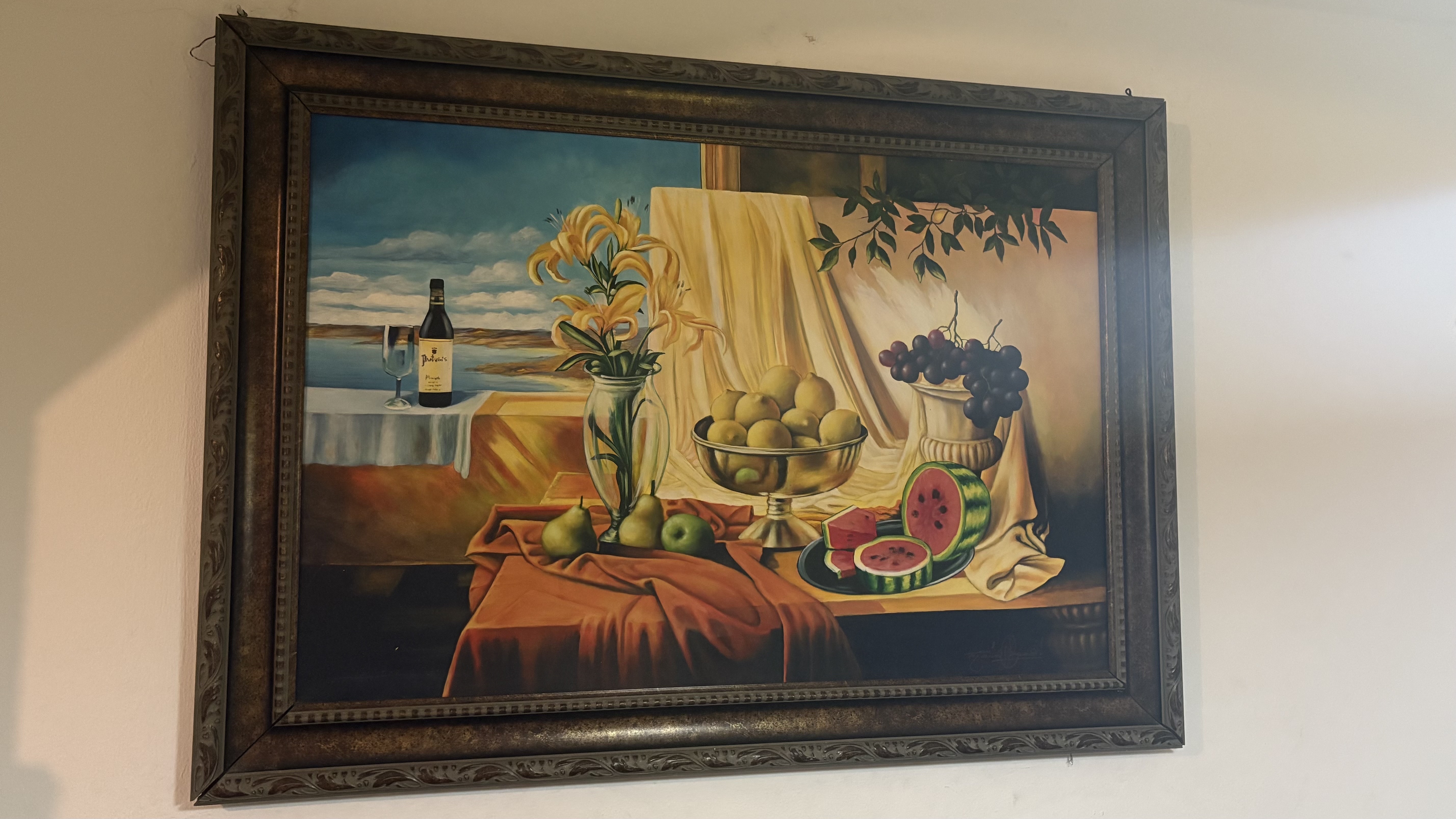 decoración y accesorios - Pintura de bodegón enmarcada 0