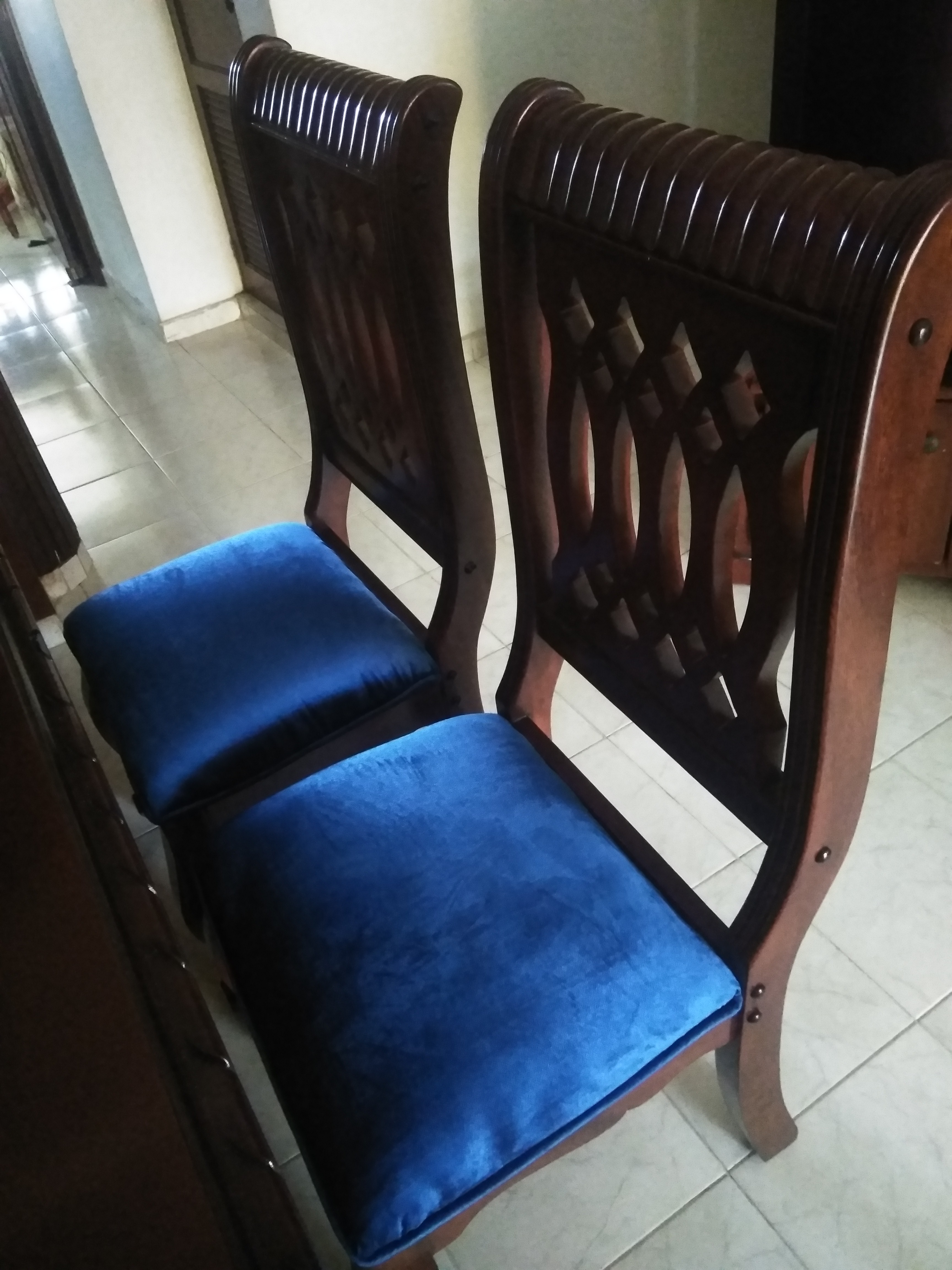 muebles y colchones - Juego de Comedor 6 Sillas en Caoba