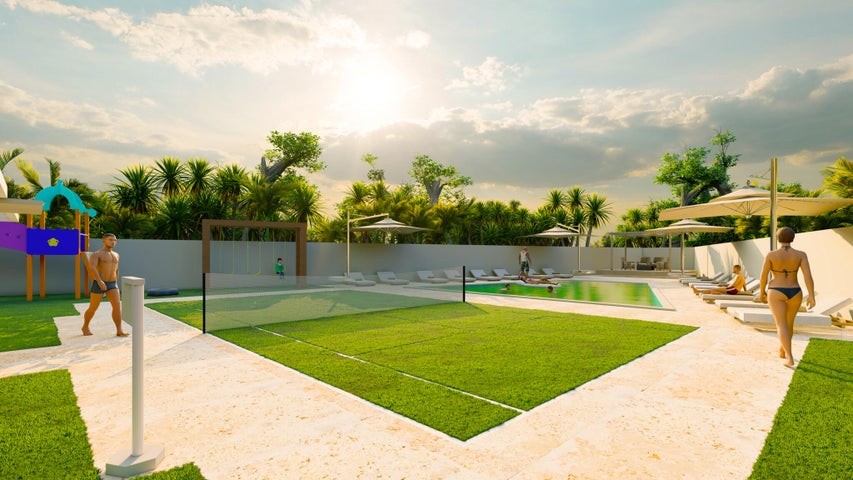 apartamentos - Proyecto en venta Punta Cana #24-1334 dos dormitorios, balcón, piscina, cancha. 7