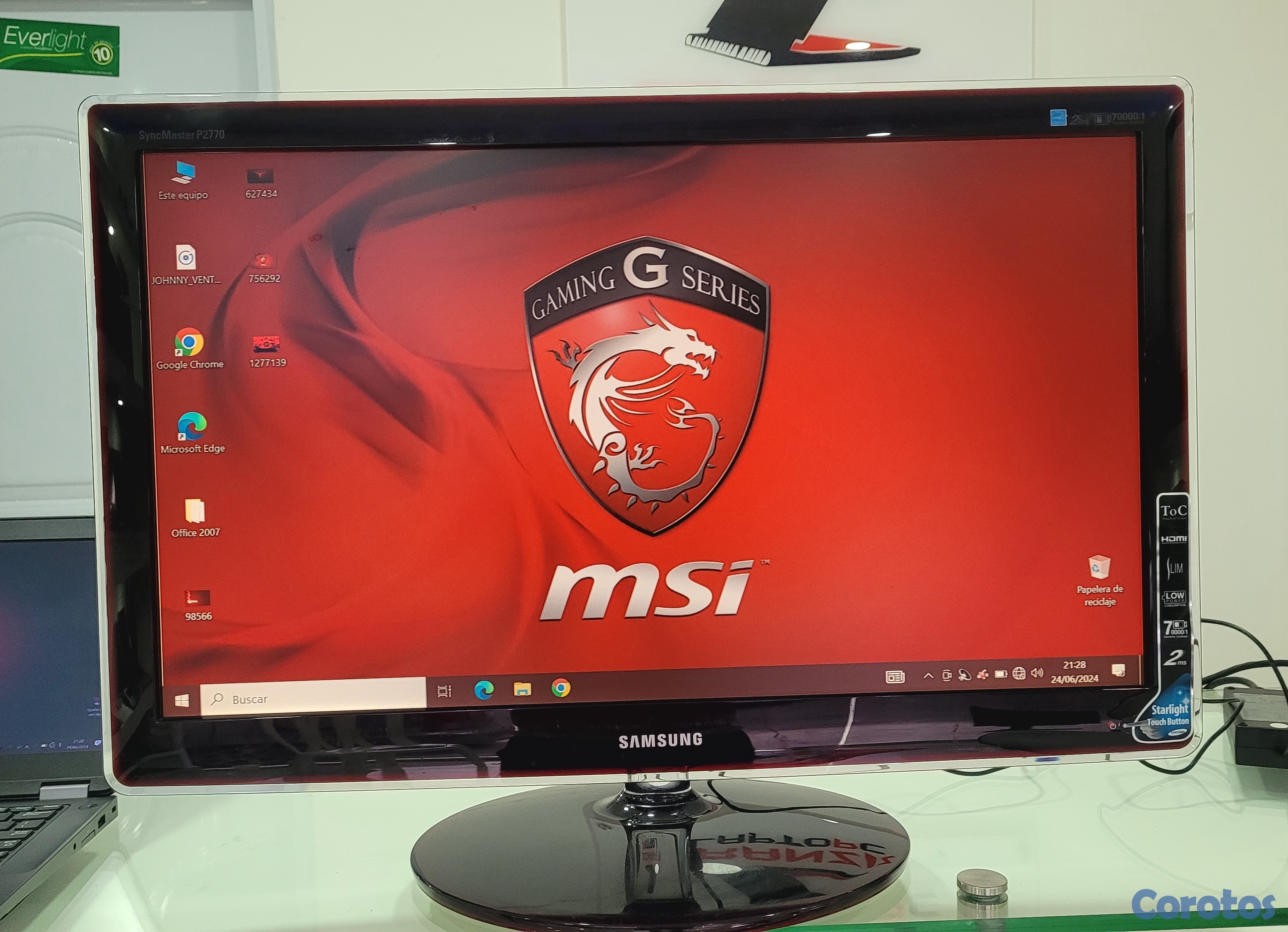 computadoras y laptops - Monitor Samsung 27 Pulg Full 1080p hdmi panel Touch 2