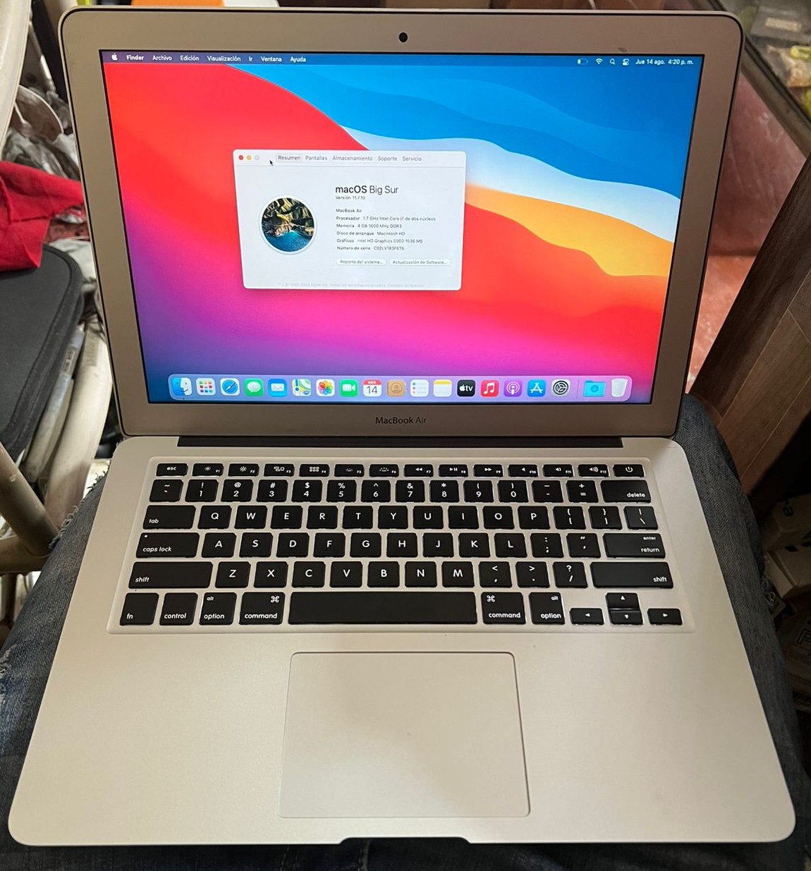 celulares y tabletas - MacBook Air 13¨i7 ssd256gb W10Pro Y MacOS Big Sur 3
