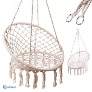 decoración y accesorios - Silla de hamaca, Boho, colgante, Columpio, macrame, terraza, balcon, dormitorio 2