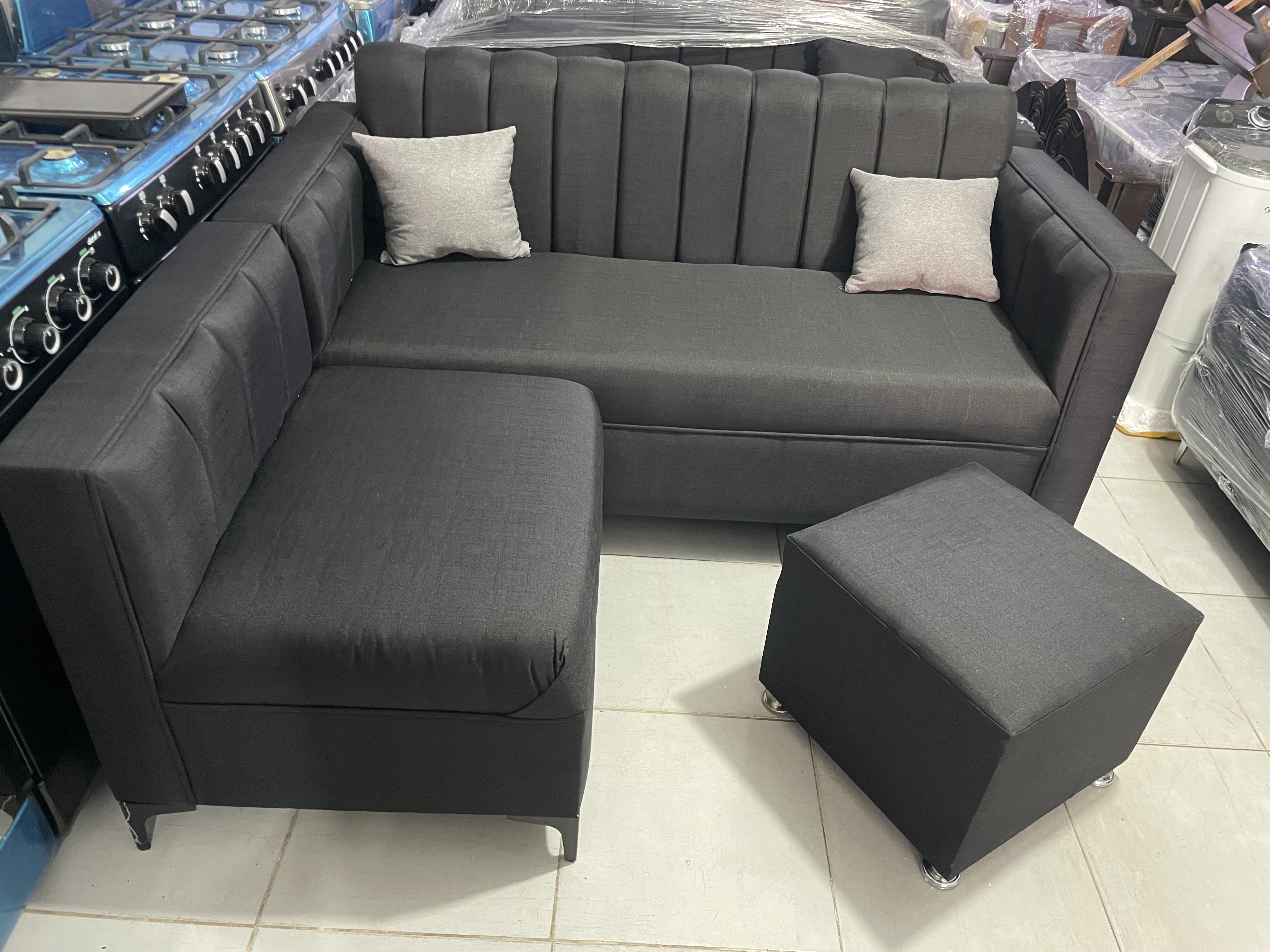 muebles y colchones - Juego de sala Mini L nuevo con garantías full 0