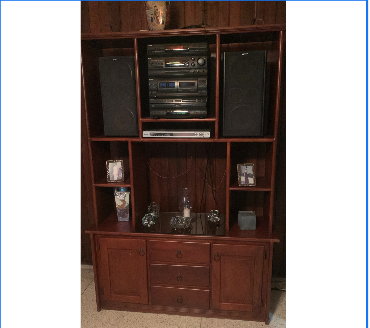 muebles y colchones - Estante en caoba 