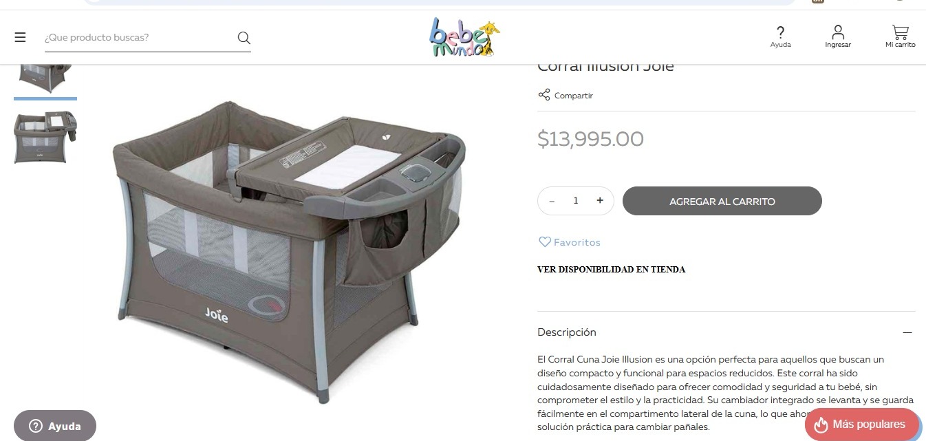 muebles - CORRAL DE BEBE CASI NUEVO 2