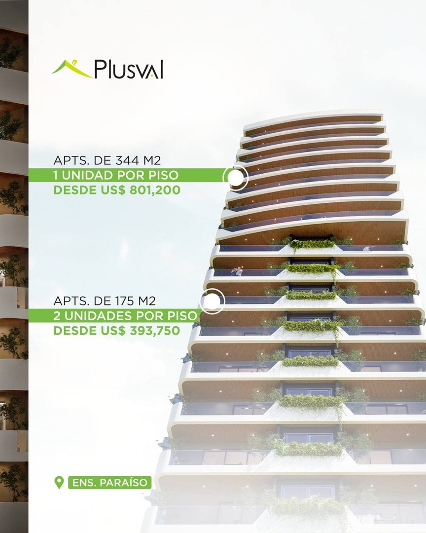 apartamentos - Apartamento en venta, Paraíso
Descubre este proyecto SOLO residencial  1