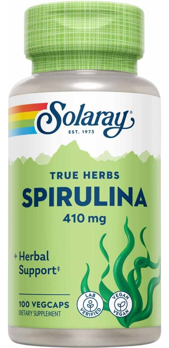 Salud y Equipamiento Médico - Espirulina 410mg 100cap Solaray
