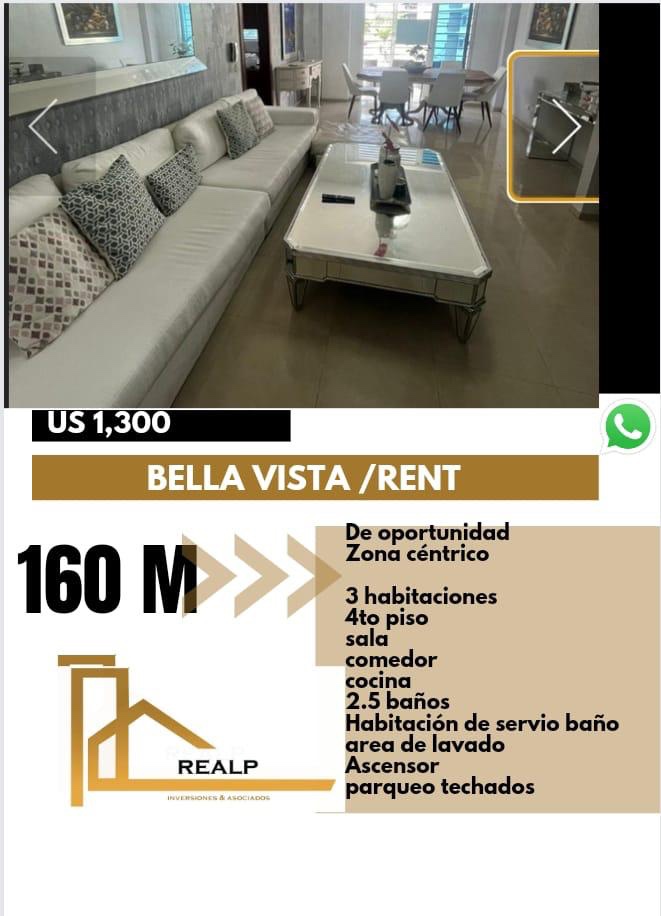 apartamentos - Apartamento amueblado Bella vista 0