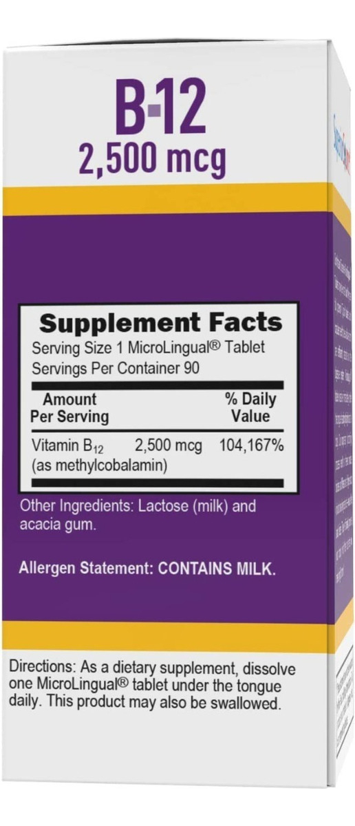Salud y Equipamiento Médico - Vitamina B12 90 tabetas Superior Soul 1