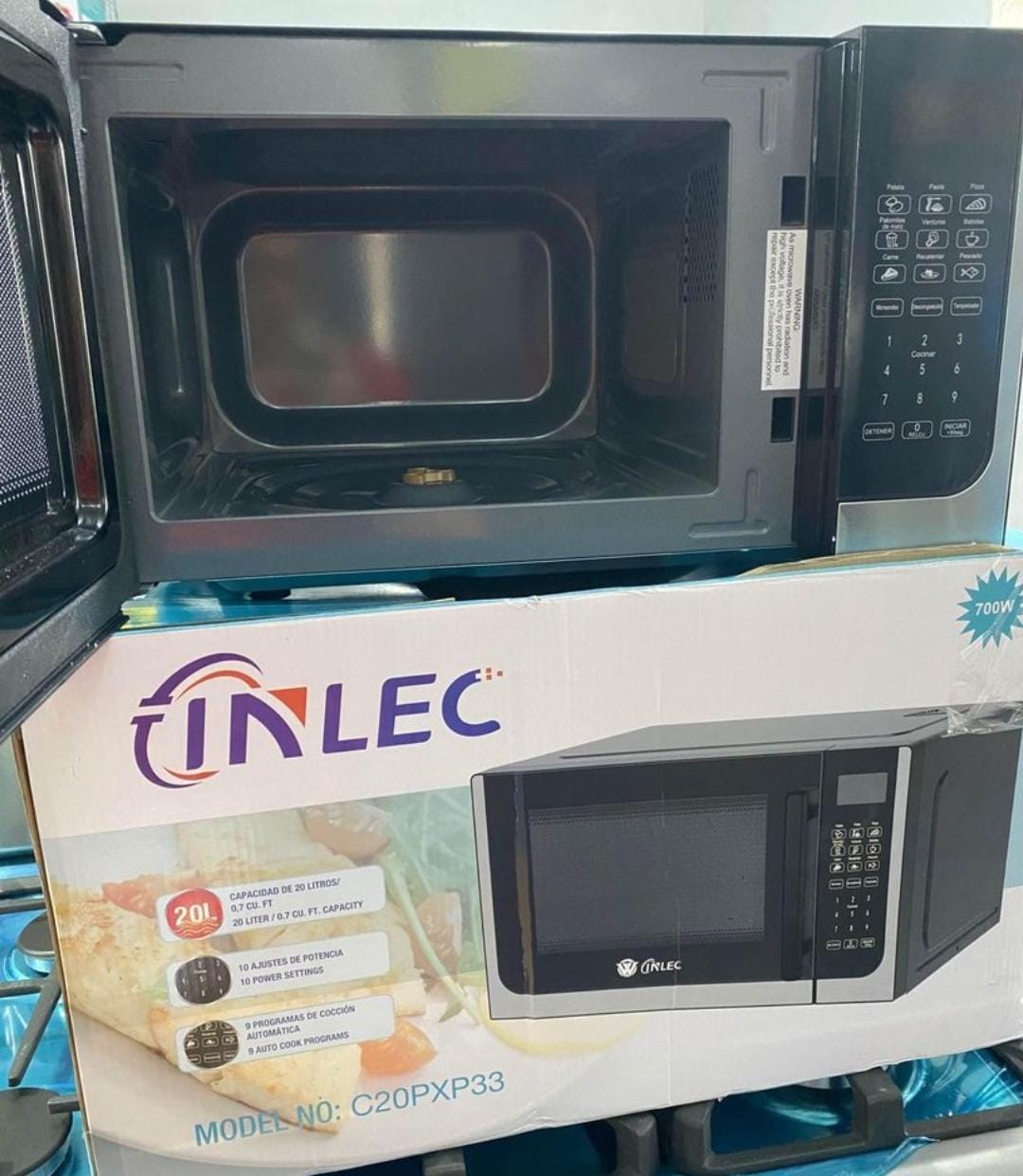 electrodomesticos - Microondas Inlec 0.7 pies cúbicos 
20 litros 
Modelo C20PXP33
 1