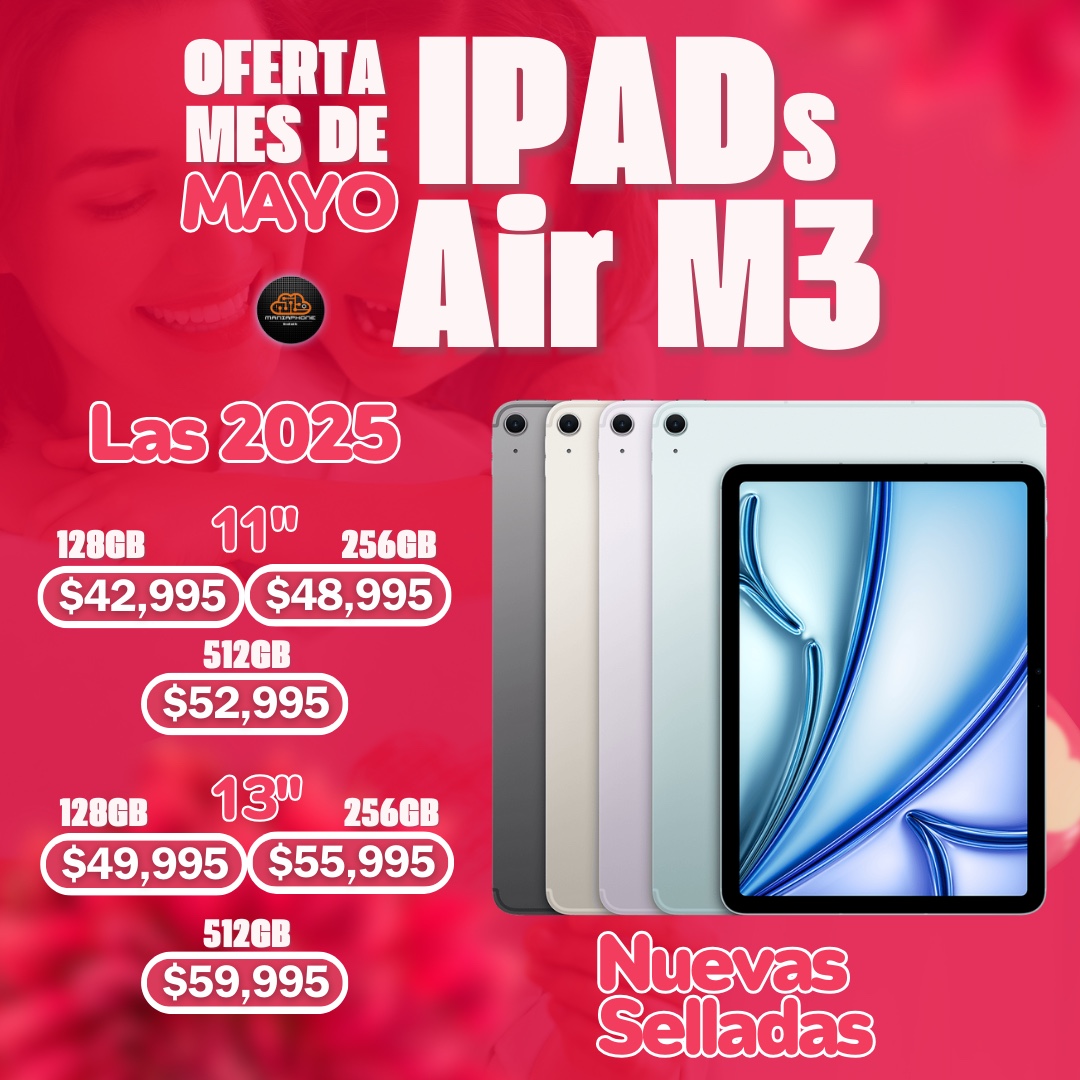 celulares y tabletas - Oferta para Mamá iPad Air 2025 Chip M3  0