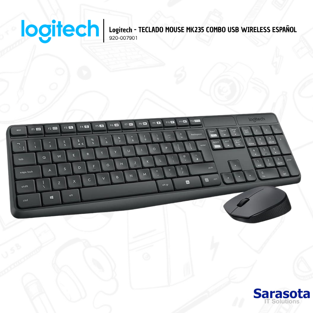 accesorios para electronica - Logitech - TECLADO MOUSE MK235 COMBO USB WIRELESS  0