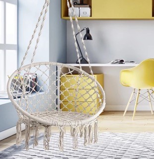 decoración y accesorios - Silla de hamaca, Boho, colgante, Columpio, macrame, terraza, balcon, dormitorio 3