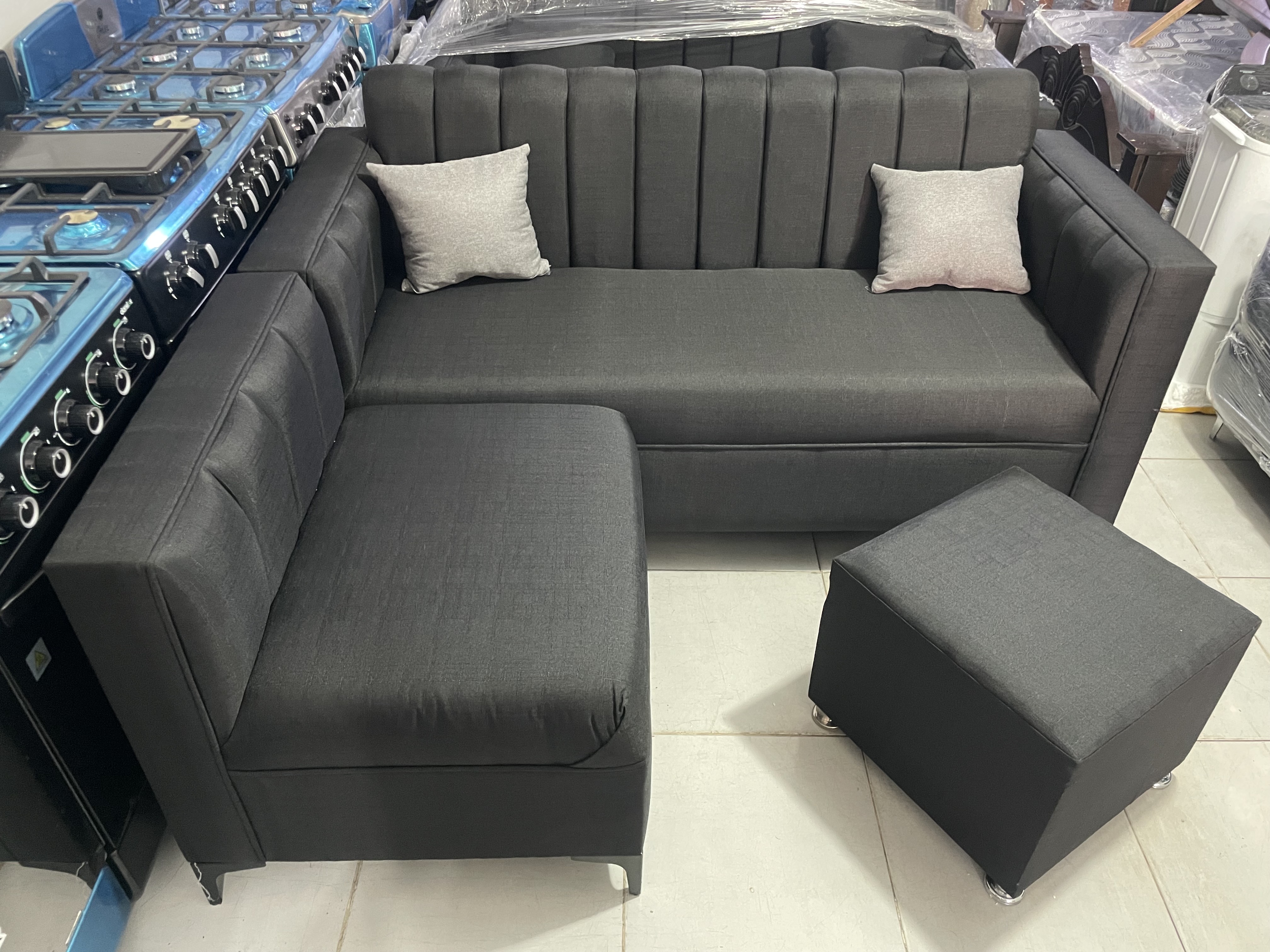muebles y colchones - Juego de sala Mini L nuevo con garantías full 1