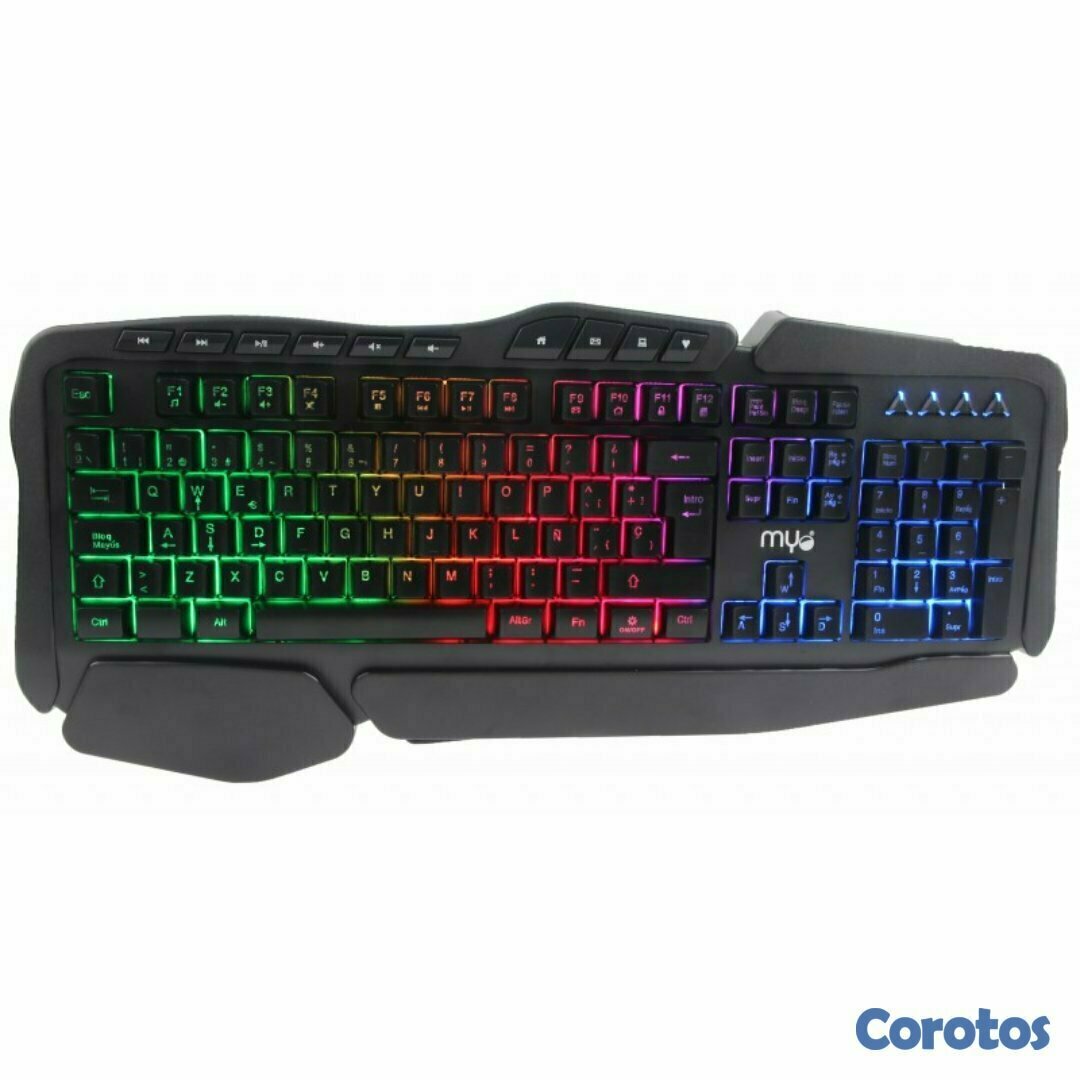 computadoras y laptops - TECLADO GAMING MYO SERIE 8, USB, LED, BACKLIGHTING RAINBOW.