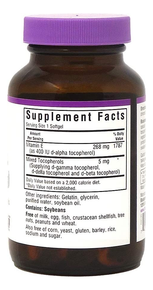 Salud y Equipamiento Médico - Vitamina E Bluebonnet 100 Cap 1