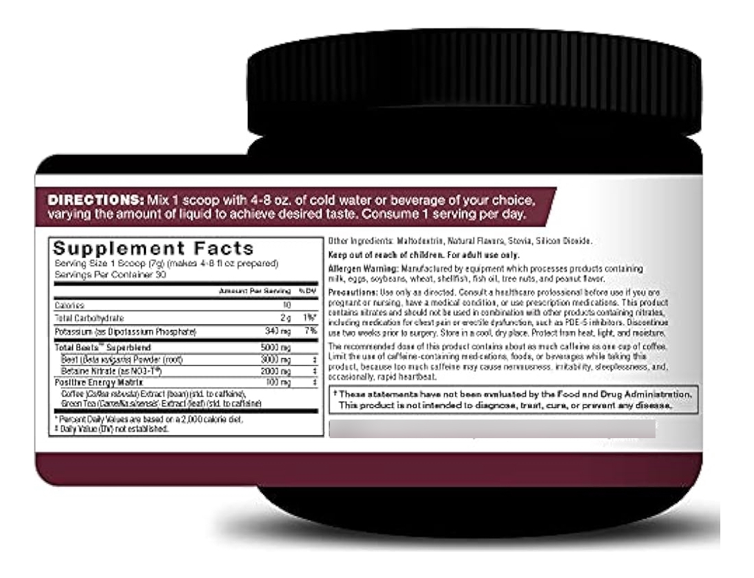 Salud y Equipamiento Médico - Total Beets Energy Drink Mix, Superalimento Raíz De Remolacha 1