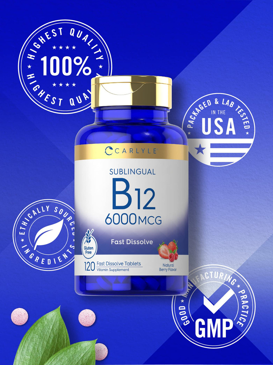 Salud y Equipamiento Médico - Carlyle Vitamina B-12 6000mcg 5