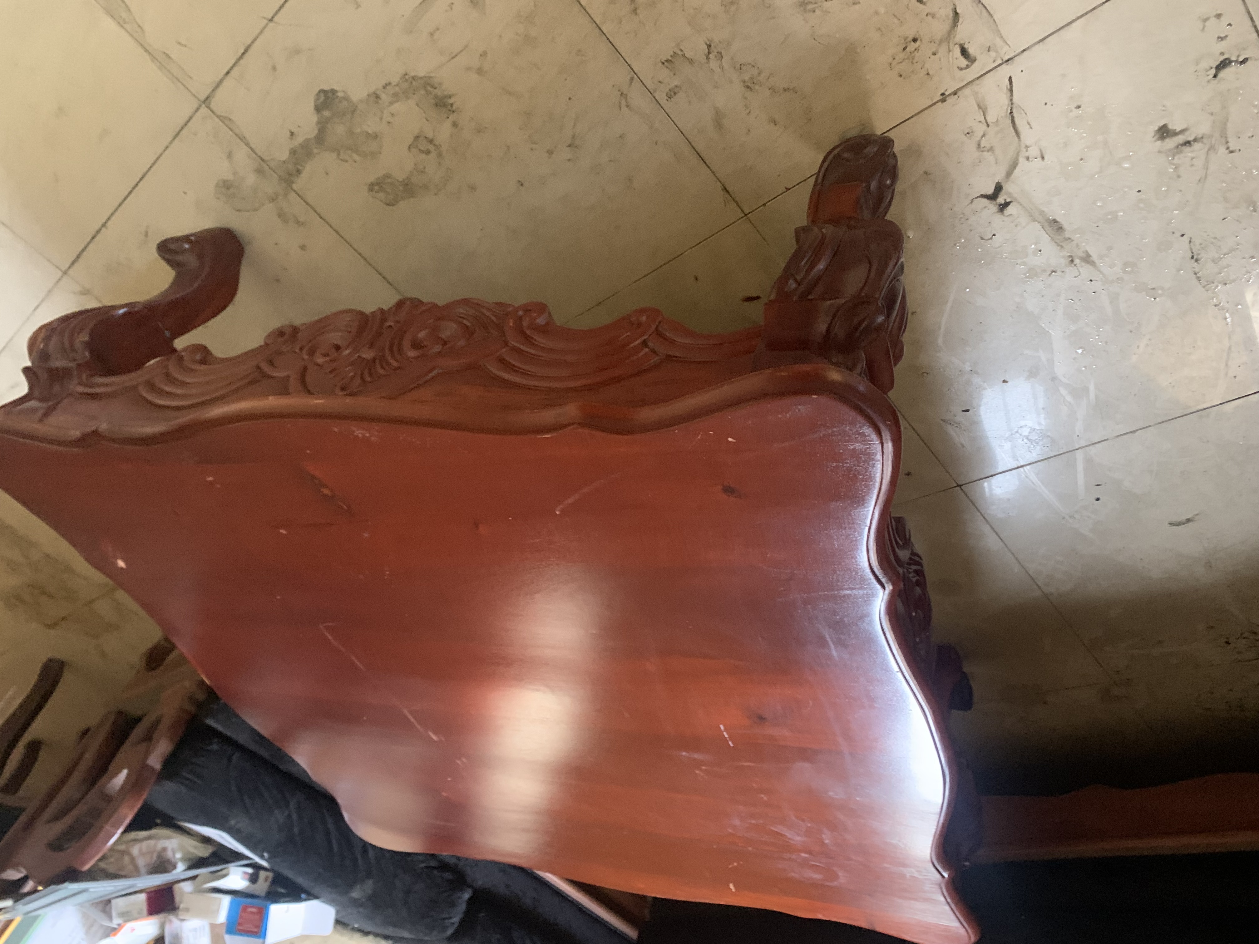 muebles y colchones - Juego de Muebles en Caoba Maciza Tallada – Eleganc 2