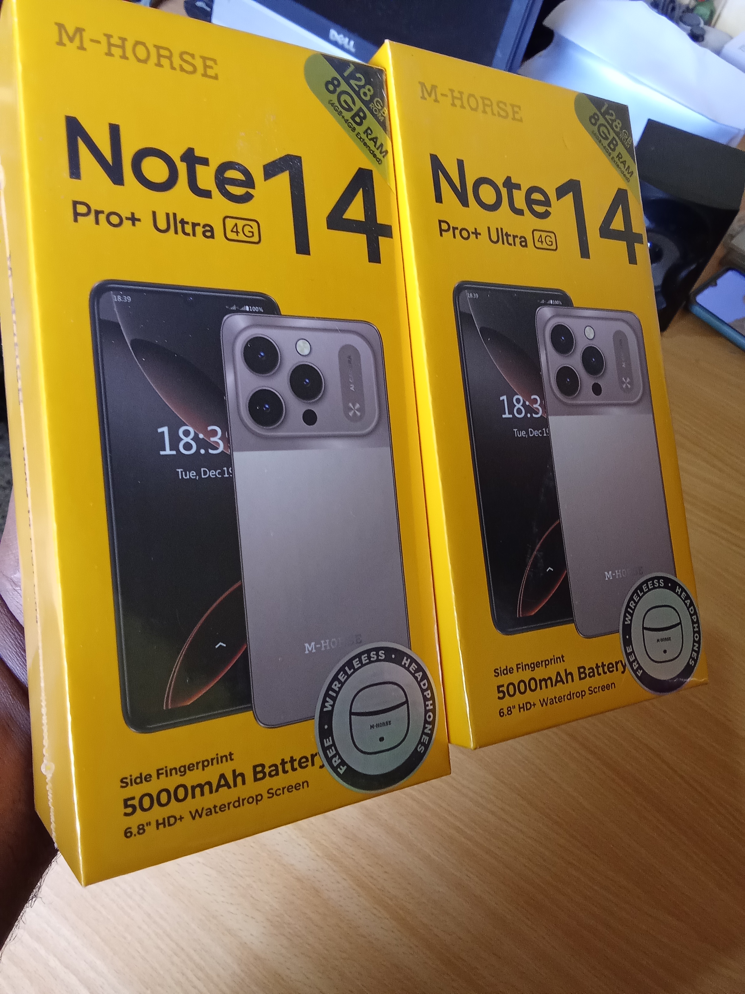 celulares y tabletas - M-Horse Note 14 pro+ Ultra 128gb, 8gb de Ram más Audio inalámbrico nuevo. 0