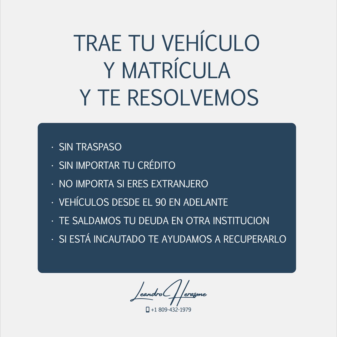 servicios profesionales - Te préstamos con Garantía de Matrícula Sin Importar tu Historial Crediticio.  3