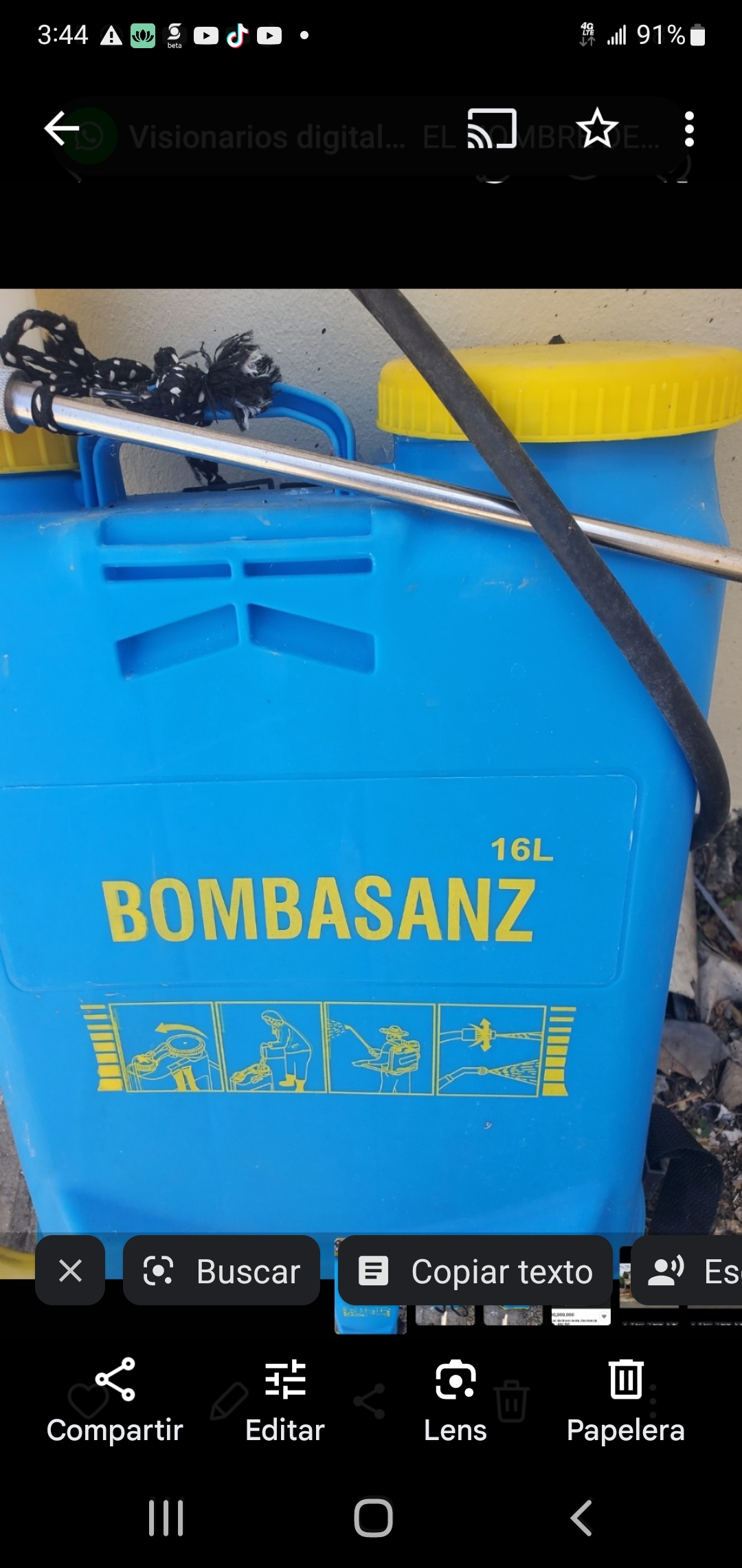 herramientas, jardines y exterior - Vendo bomba de fumigar 1