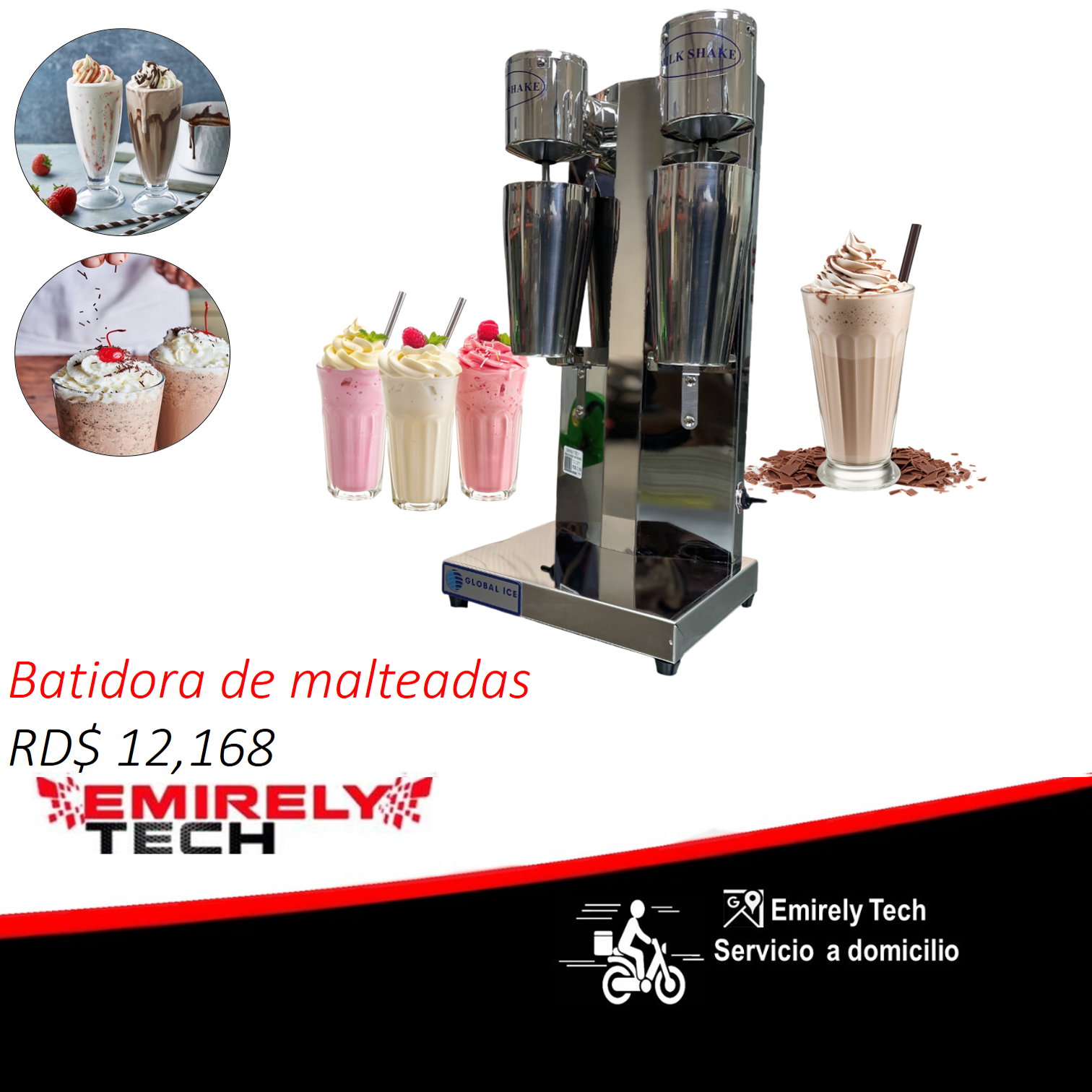 equipos profesionales - Batidora doble para malteadas leche batida