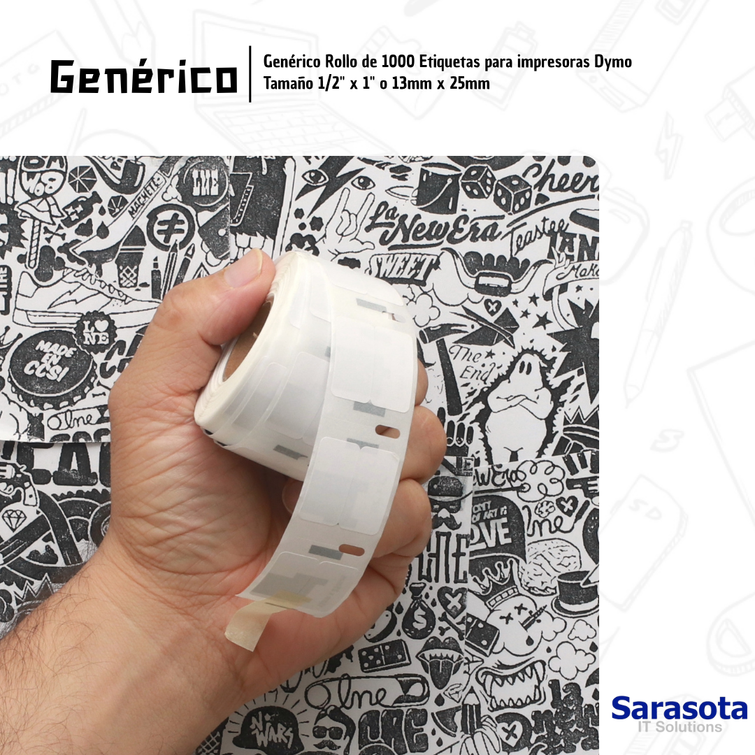impresoras y scanners - Rollo Genérico de 1000 Etiquetas para impresoras D 1