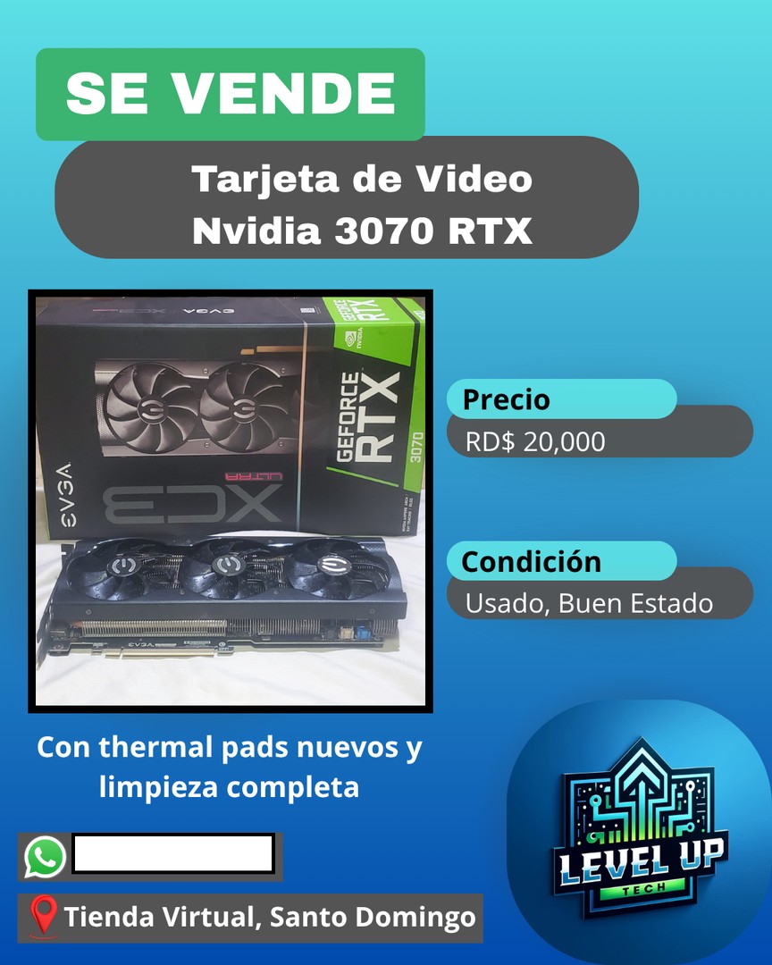 consolas y videojuegos - Nvidia RTX 3070 EVGA - Tarjeta de Video 0