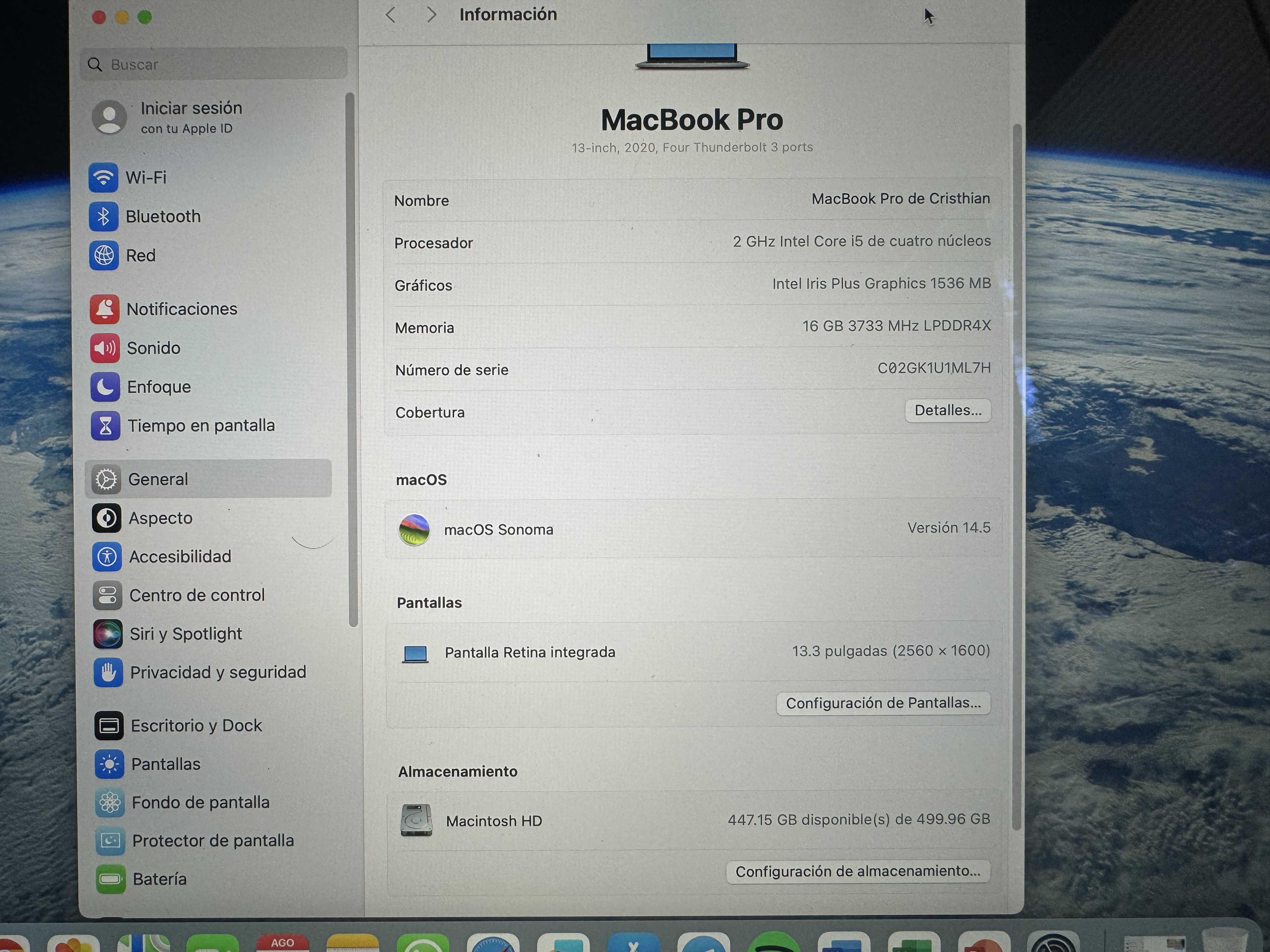 computadoras y laptops - SE VENDE MACKBOOK PRO 2020 , NEGOCIABLE.