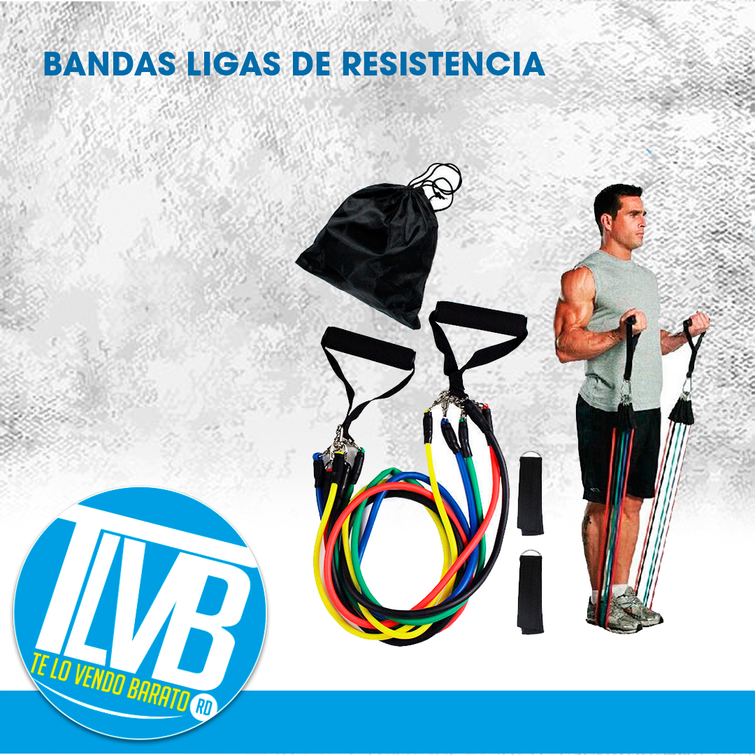Artículos Deportivos - Juego Kit de bandas Elasticas de resistencia ejercicio Yoga Pilates Gym Ligas 1