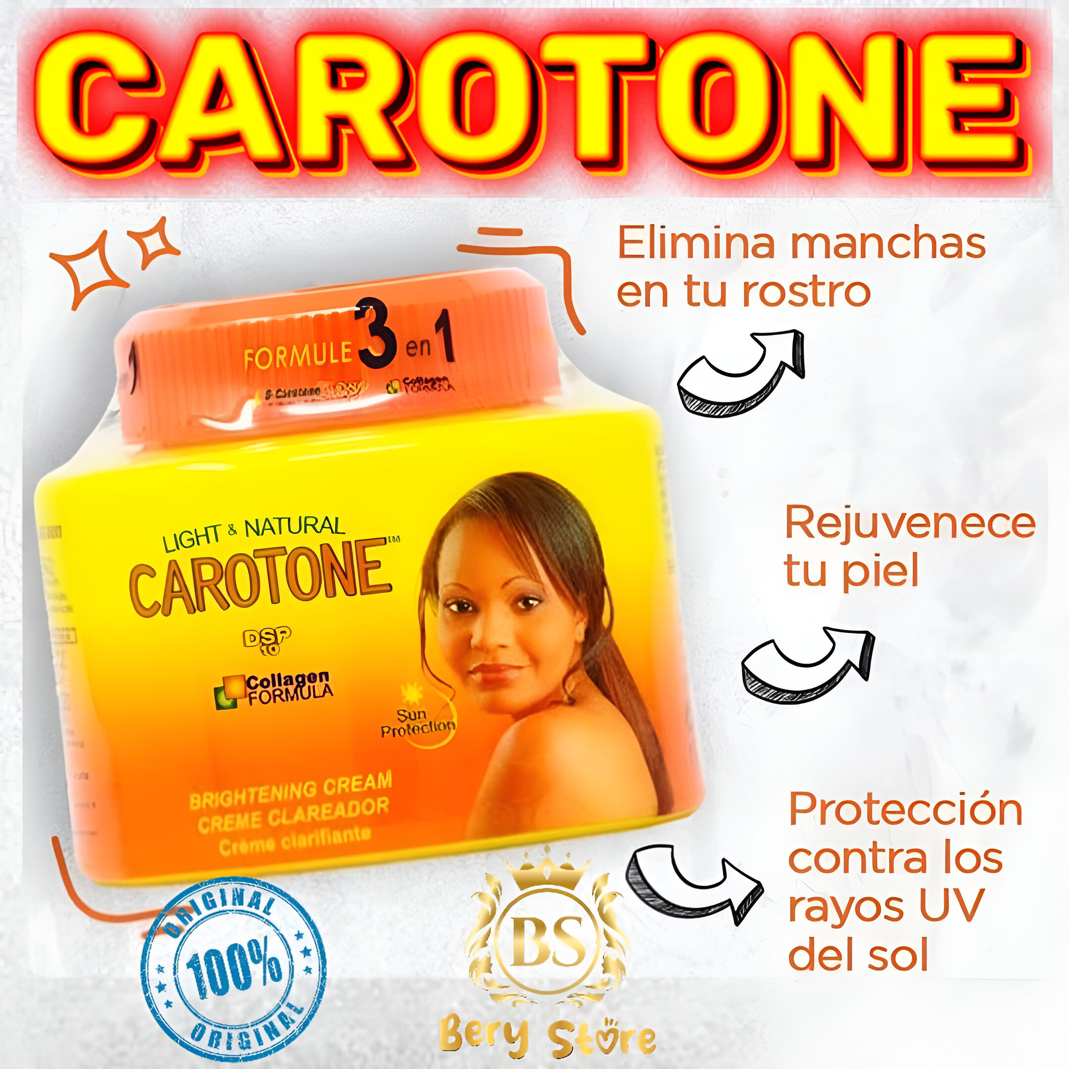 salud y belleza - 🎀 CREMA CAROTONE EN OFERTA | CAROTONE | CREMA BLANQUEADORA | CREMA ACLARADORA | 1