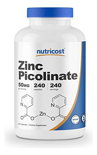 Salud y Equipamiento Médico - Nutricost Zinc Picolinato 50 Mg, 240 Capsulas Vegetarianas - 1