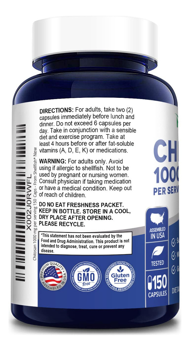 Salud y Equipamiento Médico - Chitosan 1000mg 150caps Nusapure 2