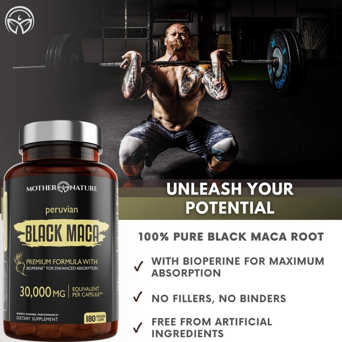 Salud y Equipamiento Médico - Maca Negra Organica 30.000 Mg Hombres Y Mujeres 180 Cap 4