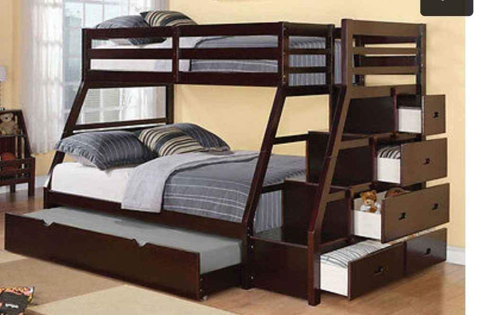 muebles y colchones - Camarote en madera con gavetas  1