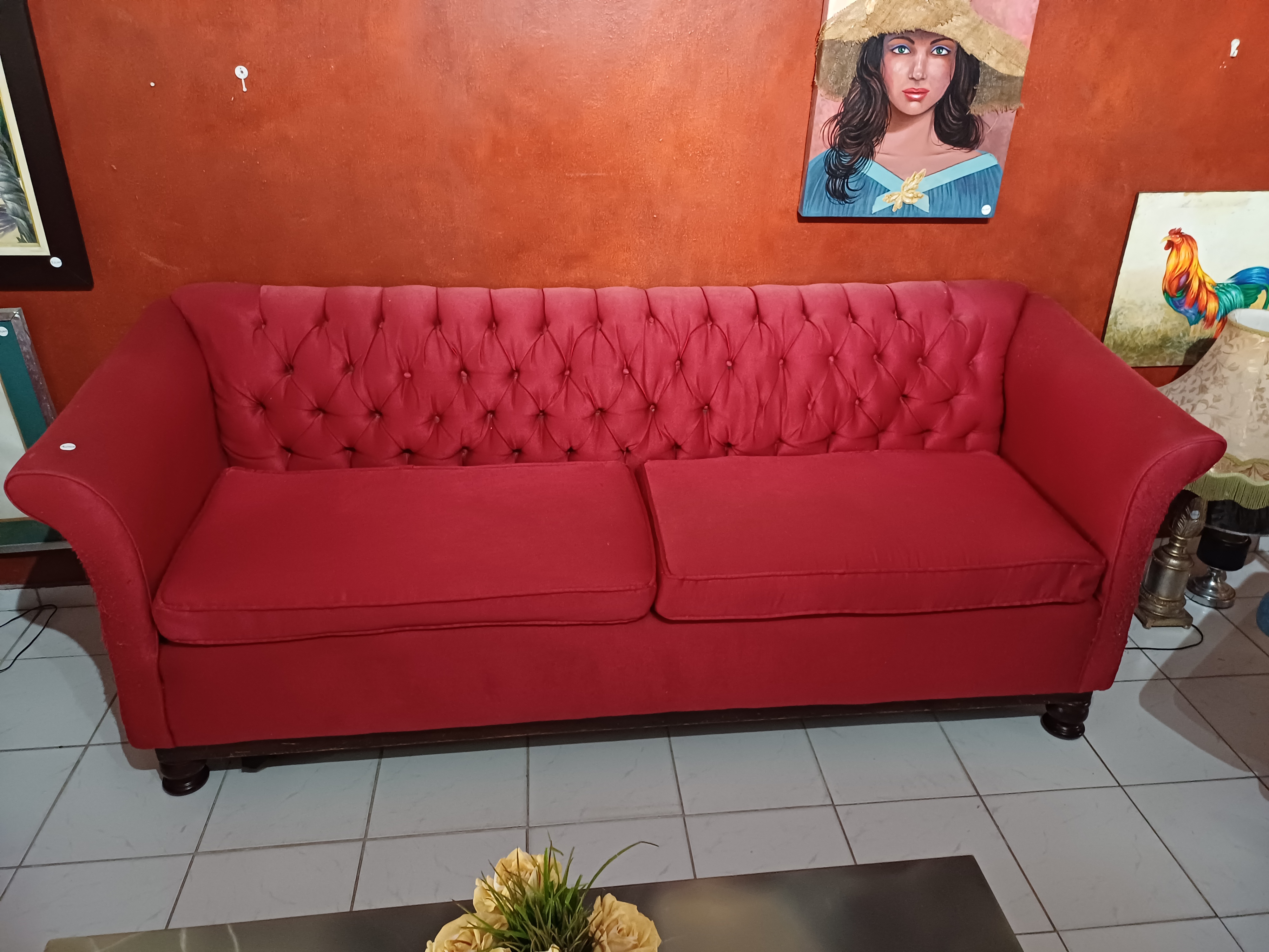muebles y colchones - Muebles acoginados rojos.  1