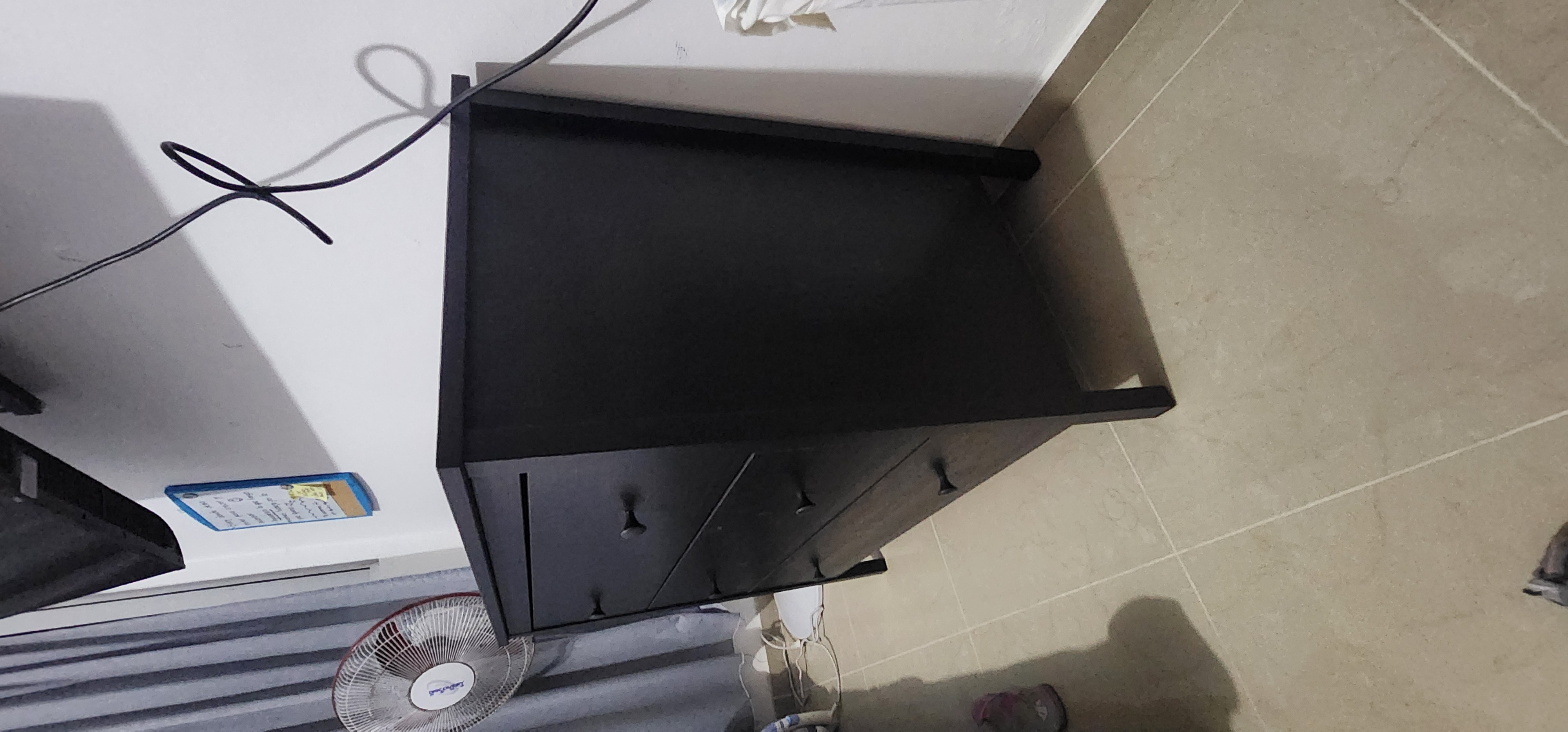 muebles y colchones - Gavetero Ikea 3 Cajones Negro-Marron  1