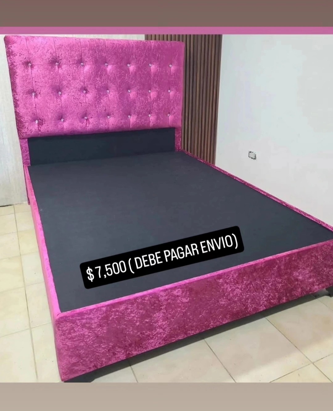 muebles y colchones - Gran Liquidación  de bases de camas tapizadas  en excelentes costos 2