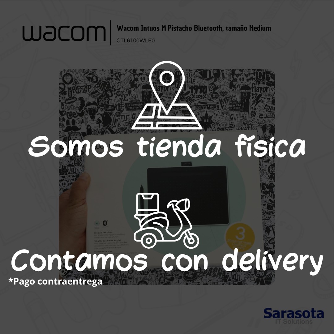 accesorios para electronica - Wacom Intuos M Pistacho Bluetooth 2
