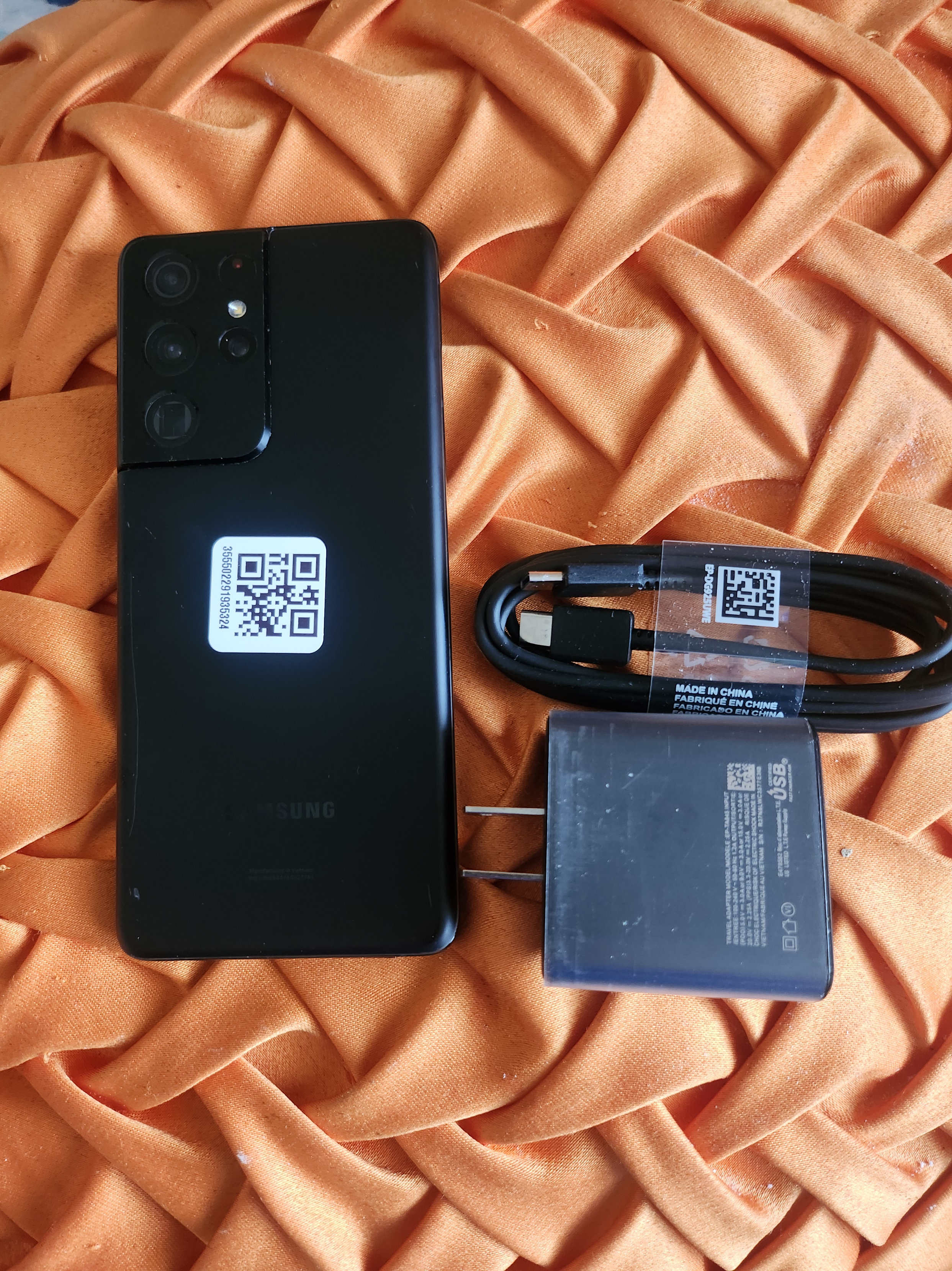 celulares y tabletas - samsung galaxy s21 ultra de 128gb y 12gb de ram con cargador super carga rápida 3